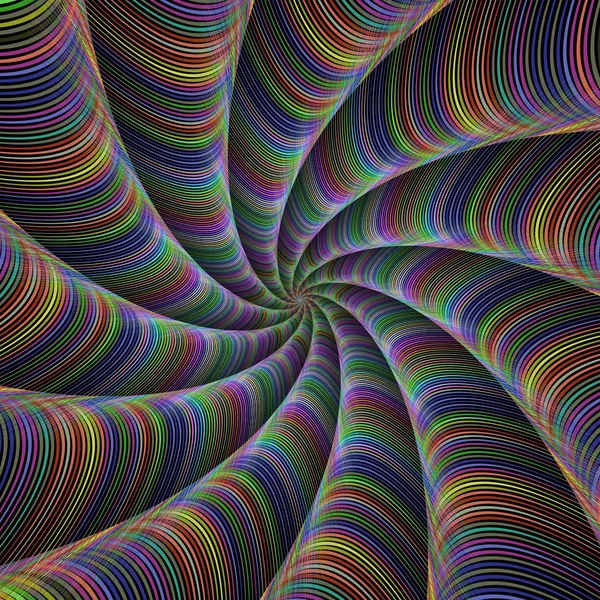 Colorful spiral fractal background vector — Stock Vector