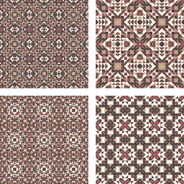 Resumen triángulo azulejo patrón fondo conjunto — Archivo Imágenes Vectoriales