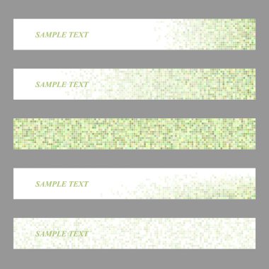 Renkli mozaik web afiş tasarım kümesi