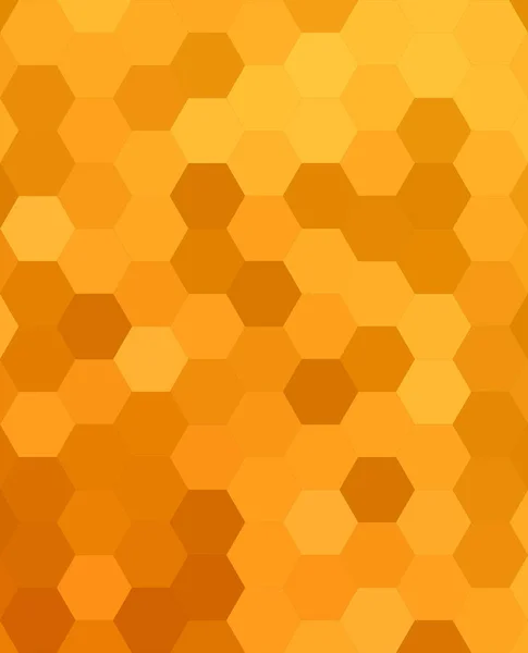 橙色抽象六角蜂蜜梳子背景 — 图库矢量图片