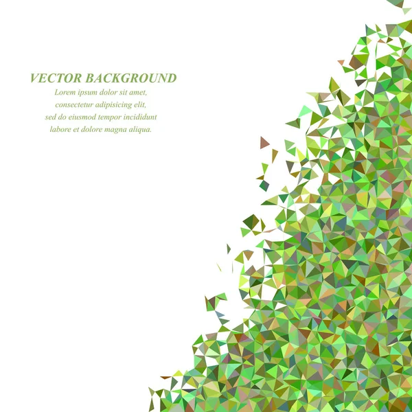 Irregular triangle mosaic background design — Stock Vector