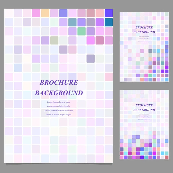 Gekleurde abstracte vierkante brochure sjabloonontwerp — Stockvector