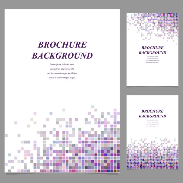 Colorful abstract tile mosaic brochure template — Stock Vector