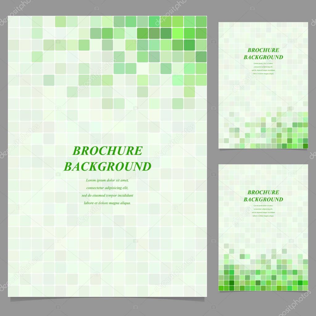 Green square tile mosaic brochure design