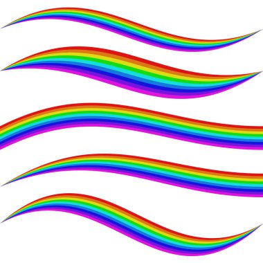 Stirped gökkuşağı dalgalar - grafik öğe kümesi