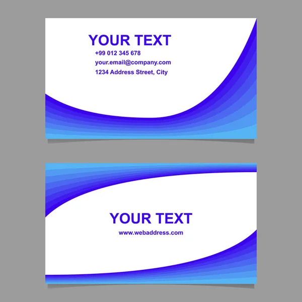 Conjunto de modelo de cartão de visita de design de onda azul — Vetor de Stock