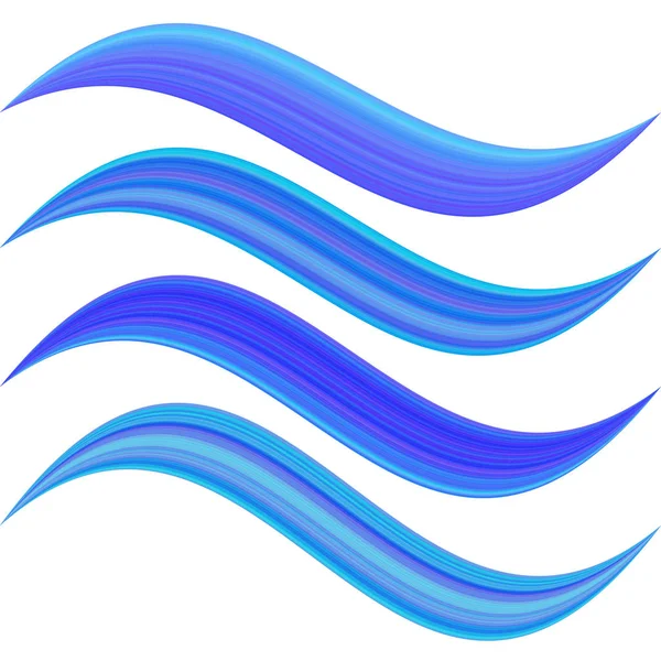 블루 추상 물 기호 요소 디자인 모음 — 스톡 벡터