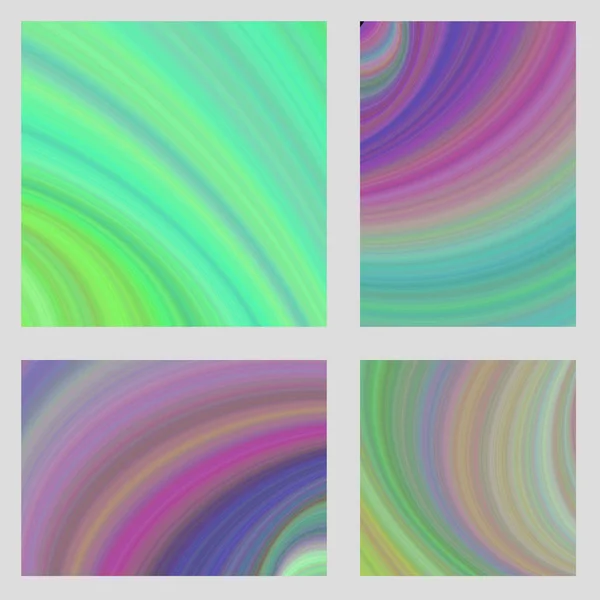 Set di opuscoli psichedelici multicolori — Vettoriale Stock