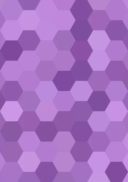 紫の抽象的な六角形の蜂蜜の櫛の背景 — ストックベクタ