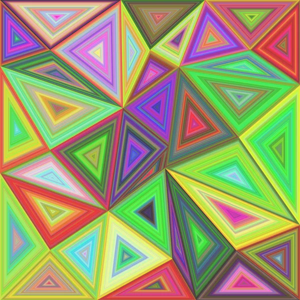 Triângulo concêntrico colorido fundo em mosaico — Vetor de Stock