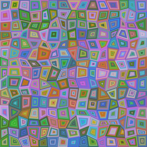 多彩的同心矩形马赛克背景 — 图库矢量图片