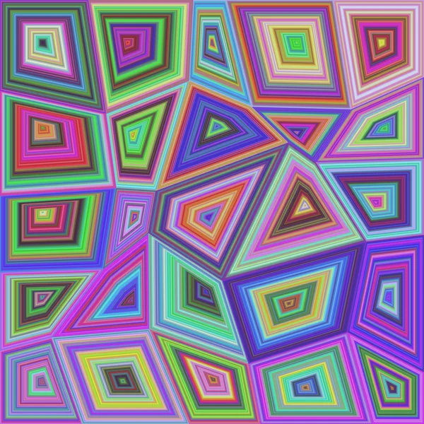 Colorido retângulo concêntrico fundo em mosaico — Vetor de Stock