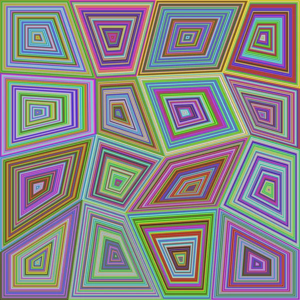 カラフルな同心長方形のモザイクの背景 — ストックベクタ