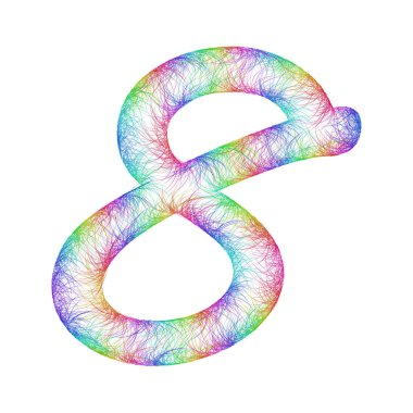 Gökkuşağı taslak yazı tipi tasarım - sayı 8