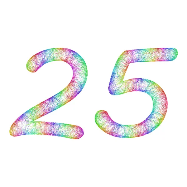 彩虹素描周年设计-25 号 — 图库矢量图片
