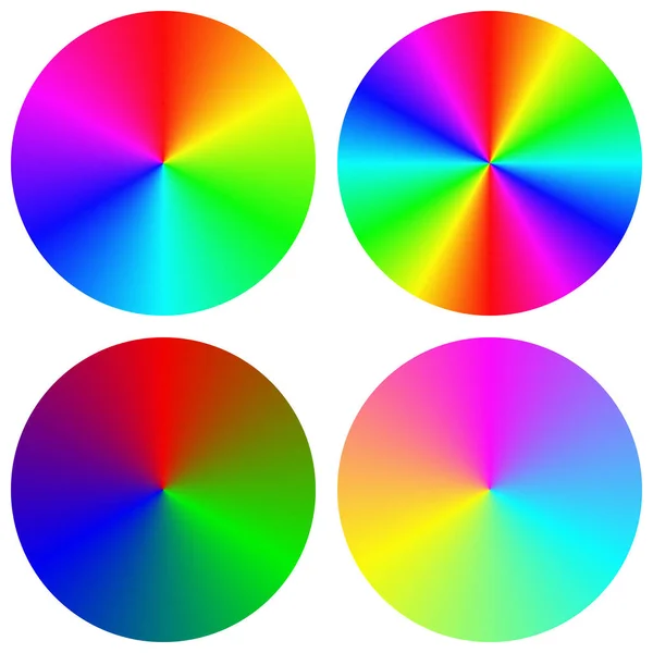 Geïsoleerde Kleurovergang Regenboog cirkel ontwerpset — Stockvector