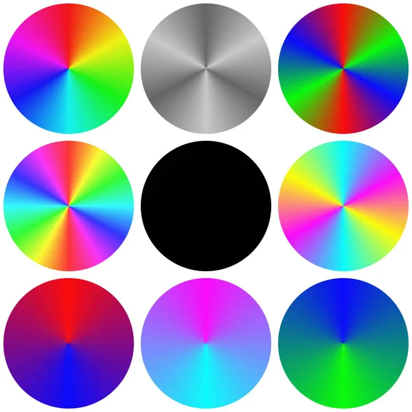 Farbverlauf Regenbogenkreis Farbpalette eingestellt — Stockvektor