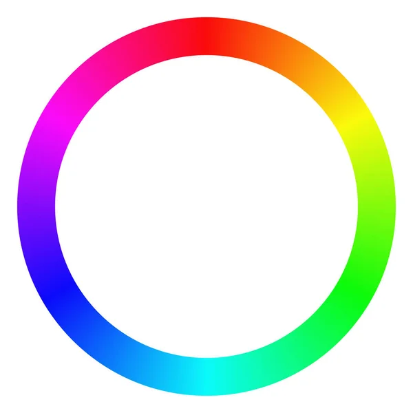 Paleta de colores de anillo de arco iris degradado aislado — Vector de stock