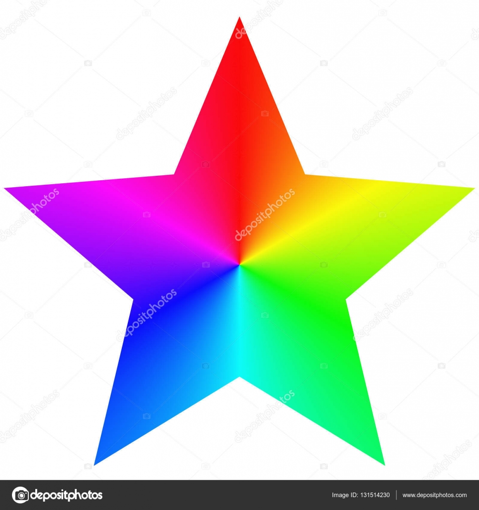 Isolated gradient rainbow star design template Stock Vector Image by ©davidzydd 131514230