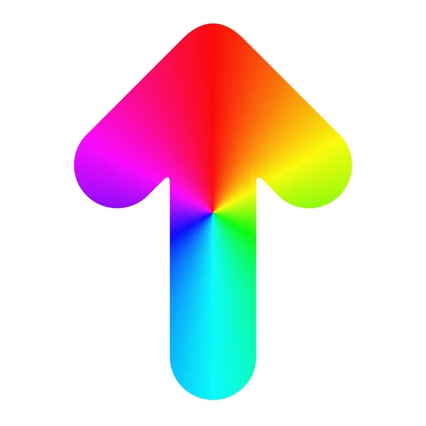 Isolado arco-íris arredondado seta ícone design — Vetor de Stock