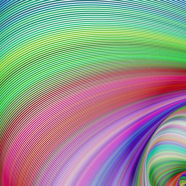 Fondo fractal a rayas psicodélicas coloridas — Vector de stock