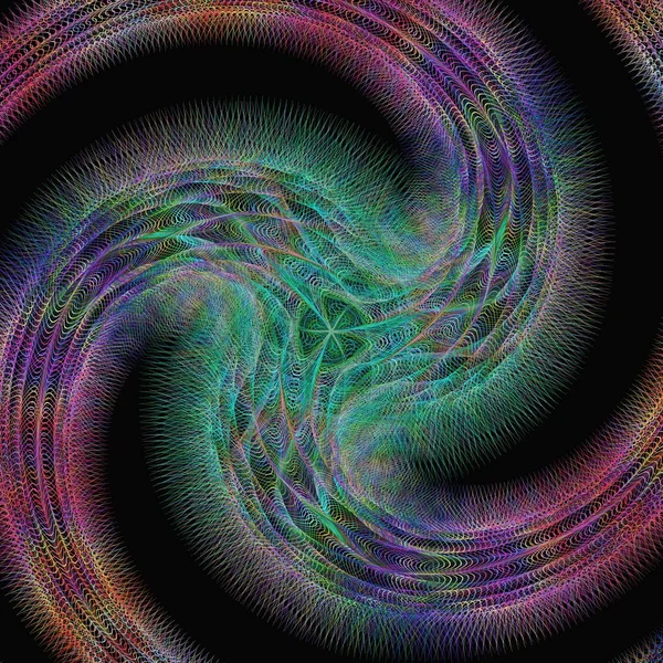 Abstrato brilhante colorido fractal espiral fundo — Vetor de Stock