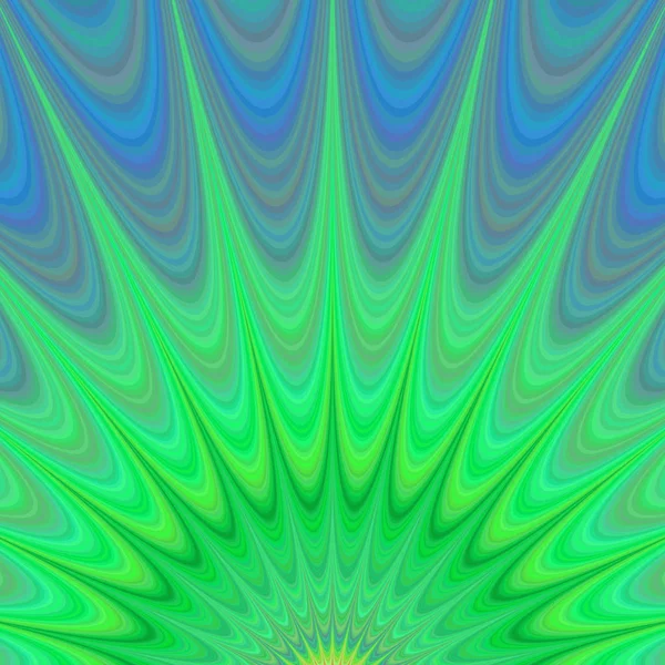 Gröna sunrise - färgglada fraktal bakgrund — Stock vektor