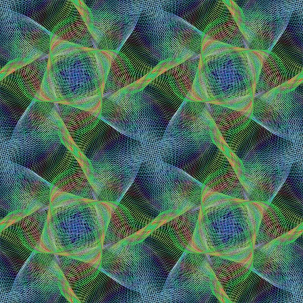 Kleurrijke naadloze fractal swirl patroon achtergrond — Stockvector