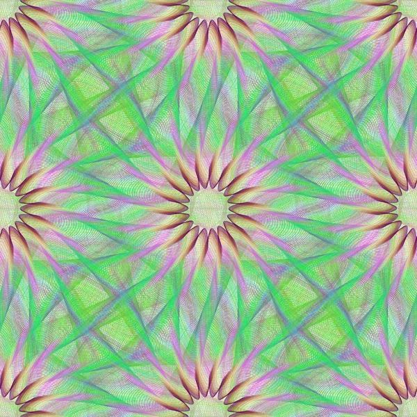 Patrón de remolino fractal sin costura multicolor — Vector de stock