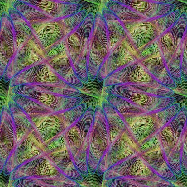 Kleurrijke naadloze fractal swirl patroon achtergrond — Stockvector