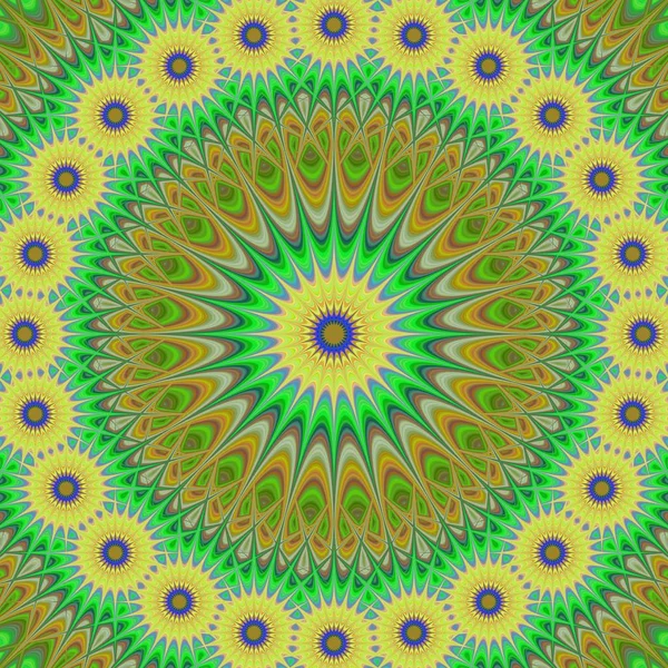 Mandala oriental abstrait conception de fond fractale — Image vectorielle