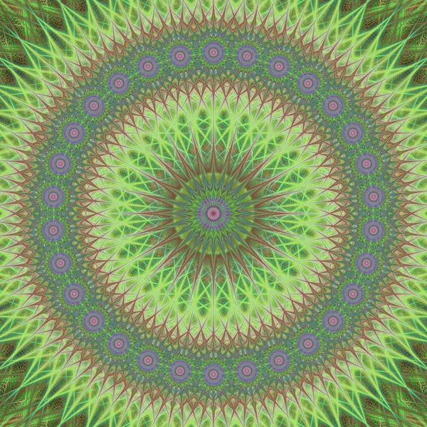 Mandala verde ornamento design de fundo vetor — Vetor de Stock