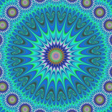 Mavi mandala süs vektör arka plan tasarımı