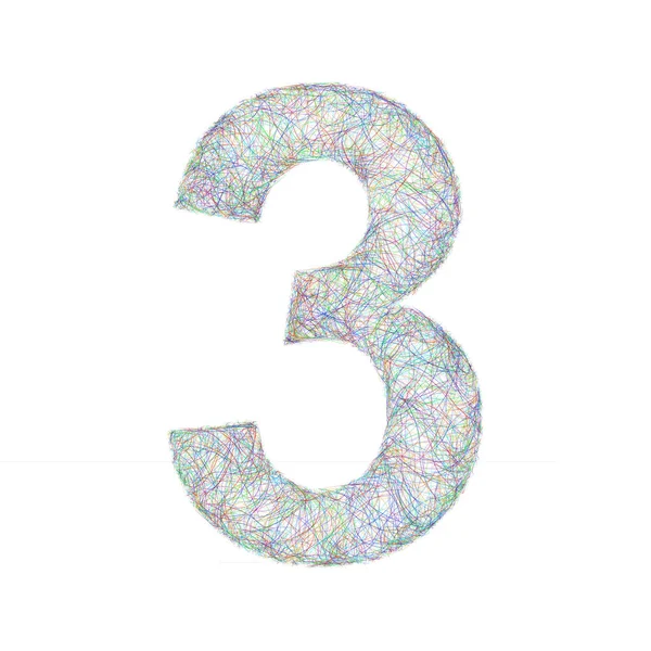 Renkli kroki yazı tipi tasarım - sayı 3