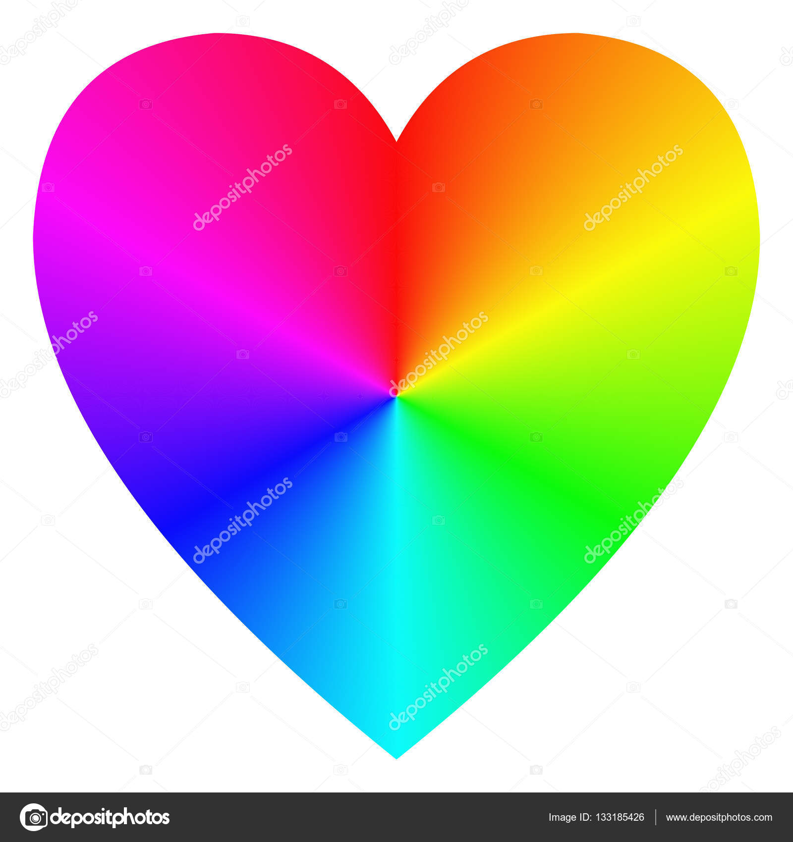Rainbow gradient happy heart icon template Stock Vector by ©davidzydd ...
