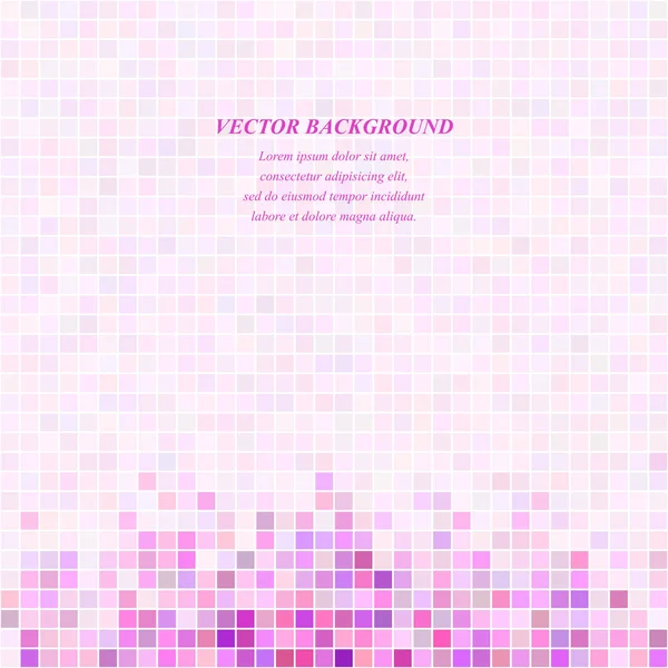 Plantilla de diseño de fondo de mosaico cuadrado rosa — Vector de stock
