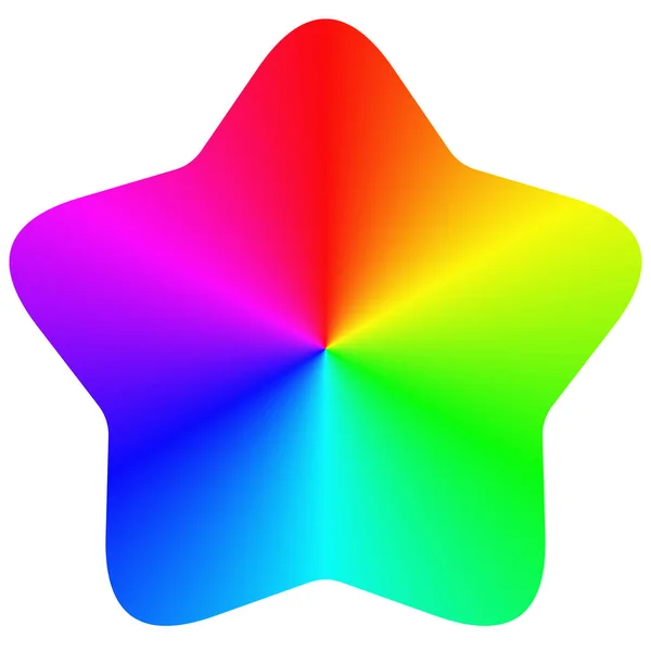 Diseño de estrella de arco iris degradado aislado — Vector de stock