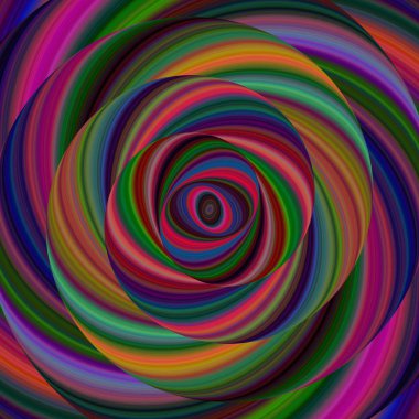 Renkli elips fraktal sarmal tasarım arka plan