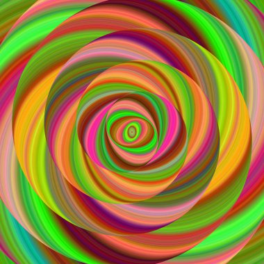 Renkli elips fraktal sarmal tasarım arka plan