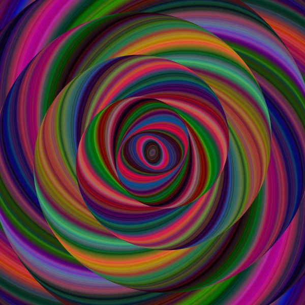 多彩的椭圆分形螺旋设计背景 — 图库矢量图片