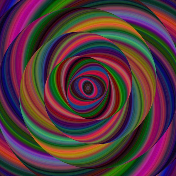 Bunte Ellipse fraktale Spirale Design Hintergrund — Stockvektor