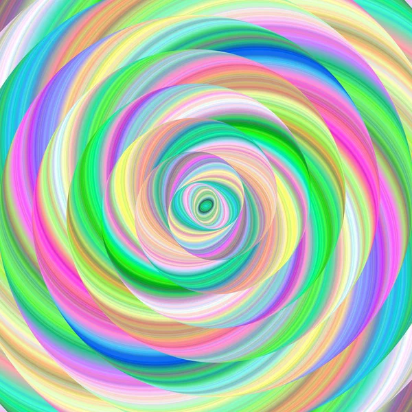 Fundo de design espiral fractal elipse colorida — Vetor de Stock