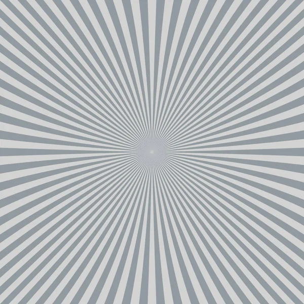 Gris abstrait rétro cirque rayon rafale fond — Image vectorielle