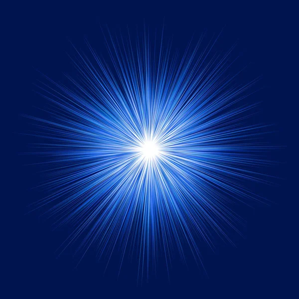 青い抽象爆発グラフィック デザインの背景 — ストックベクタ