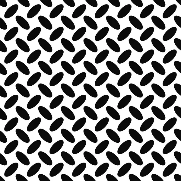 Seamless monochrome diagonal ellipse pattern — Stock Vector