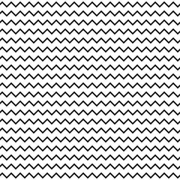 黒と白のシームレスなジグザグ線パターン — ストックベクタ