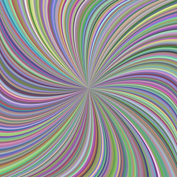 곡선된 나선형 광선에서 다채로운 소용돌이 배경 — 스톡 벡터