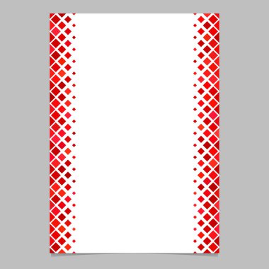 Kırmızı çapraz kare desen - vektör çizim için broşürler, sayfa şablonundan kartları