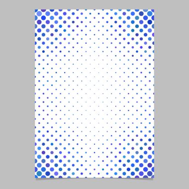 Soyut daire desen sayfa arka plan şablonu - vektör tasarımı için el ilanları, mavi tonları nokta üzerinden kartları