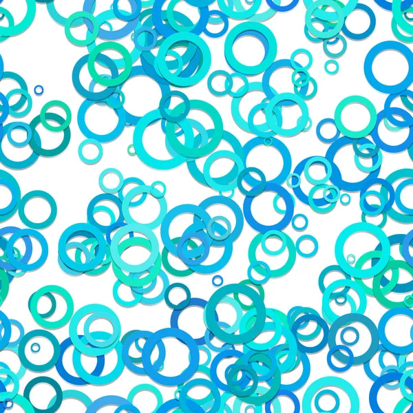 Fond abstrait de cercle géométrique sans couture - graphique vectoriel à partir d'anneaux dans des tons bleu clair — Image vectorielle